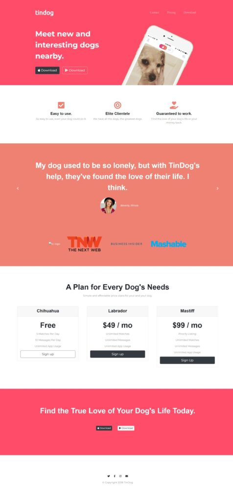 Dog Dating Website Udemy Project